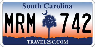 SC license plate MRM742
