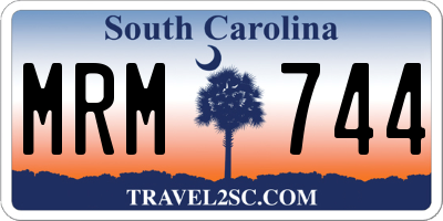 SC license plate MRM744