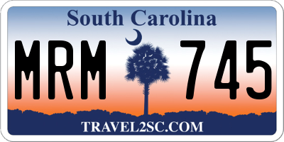SC license plate MRM745