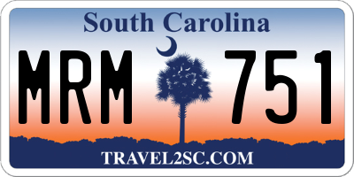 SC license plate MRM751