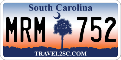 SC license plate MRM752