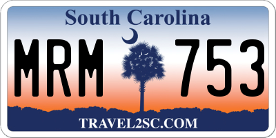 SC license plate MRM753