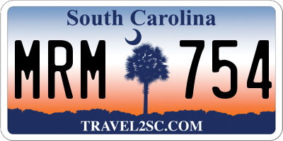 SC license plate MRM754