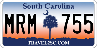 SC license plate MRM755