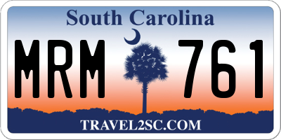 SC license plate MRM761