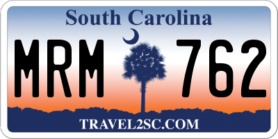 SC license plate MRM762
