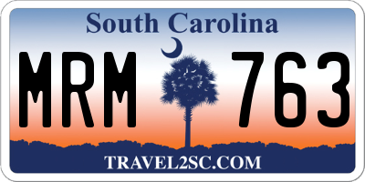 SC license plate MRM763
