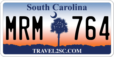 SC license plate MRM764