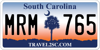 SC license plate MRM765
