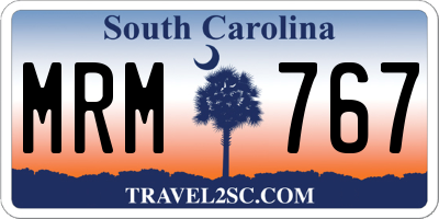 SC license plate MRM767