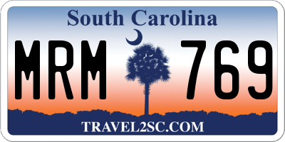 SC license plate MRM769
