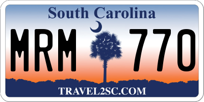 SC license plate MRM770