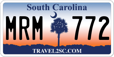 SC license plate MRM772