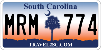 SC license plate MRM774