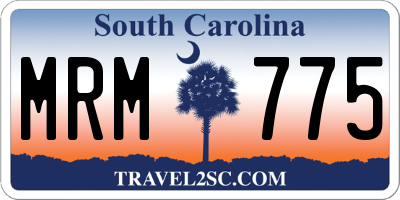 SC license plate MRM775
