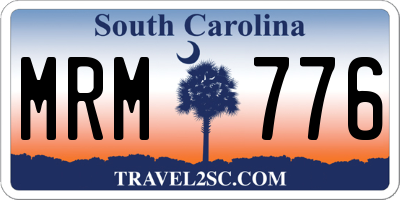 SC license plate MRM776