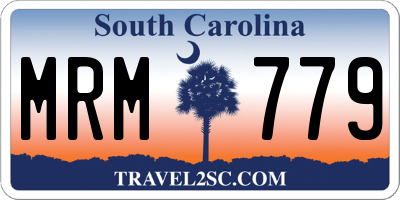 SC license plate MRM779
