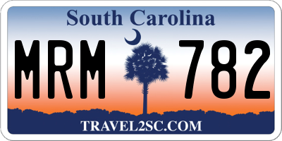 SC license plate MRM782