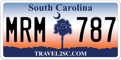 SC license plate MRM787