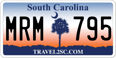 SC license plate MRM795