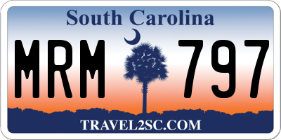 SC license plate MRM797