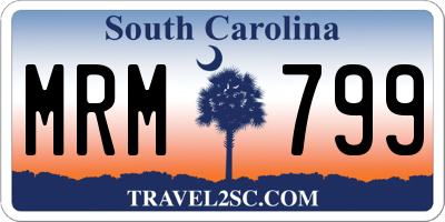 SC license plate MRM799