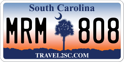 SC license plate MRM808