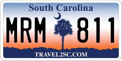 SC license plate MRM811
