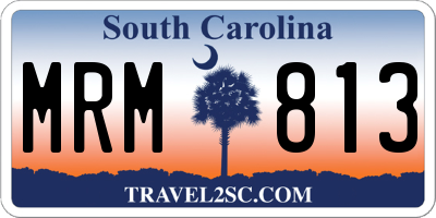SC license plate MRM813