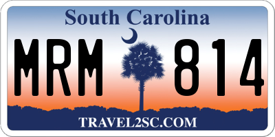 SC license plate MRM814