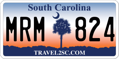 SC license plate MRM824