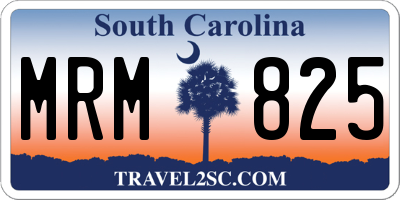 SC license plate MRM825