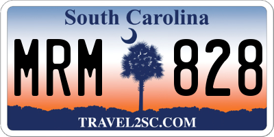 SC license plate MRM828