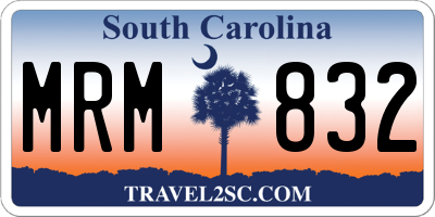 SC license plate MRM832