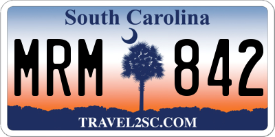 SC license plate MRM842
