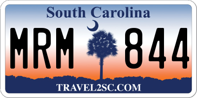 SC license plate MRM844