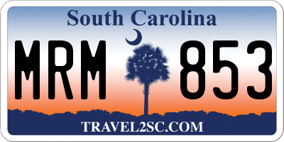 SC license plate MRM853