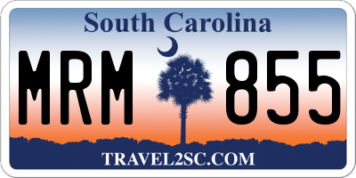 SC license plate MRM855
