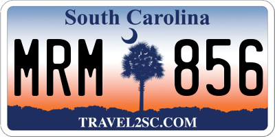 SC license plate MRM856