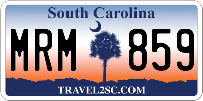 SC license plate MRM859