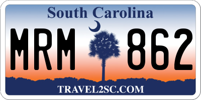 SC license plate MRM862