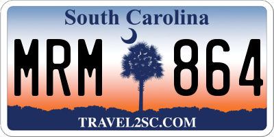 SC license plate MRM864
