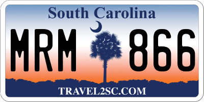SC license plate MRM866