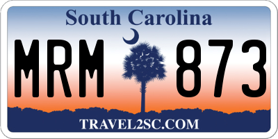 SC license plate MRM873
