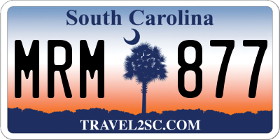 SC license plate MRM877