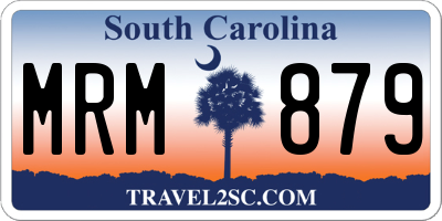 SC license plate MRM879