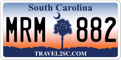 SC license plate MRM882