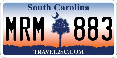 SC license plate MRM883