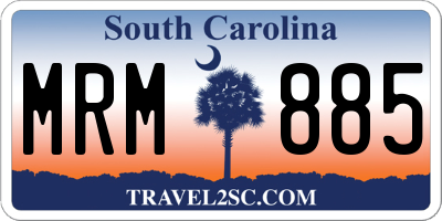 SC license plate MRM885