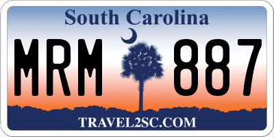 SC license plate MRM887